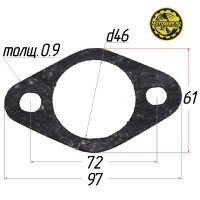 motoserp.ru - Прокладка колена глушителя ИЖ Юп-5 паронит (толщина 0,9mm, d46mm) (шт) (Дан (R7  - МотоВелоЦентр г.Серпухов