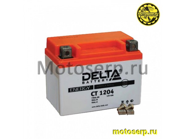 Купить  Аккумулятор 12в  4а (113x70x89) YB4L-B, YB4L-A, YTX4L-BS гелевый Delta (шт) (Алькор CT 1204 (Энерг CT 1204 купить с доставкой по Москве и России, цена, технические характеристики, комплектация фото  - motoserp.ru