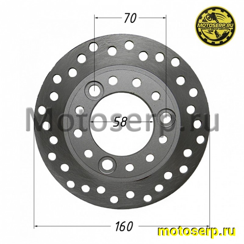 Купить  Диск тормозной передний (160x58) (отв:3x70) Honda DIO 18-24, TACT (шт) (R1 (TATA 11233199 купить с доставкой по Москве и России, цена, технические характеристики, комплектация фото  - motoserp.ru
