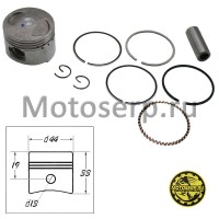 motoserp.ru - Поршень 139QMB D44; p-13; 60cc. ТЮНИНГ (шт) (0 - МотоВелоЦентр г.Серпухов