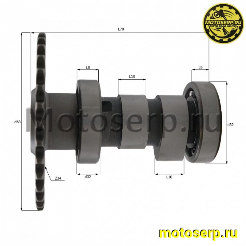 Купить  Распредвал 139QMB R50, Storm, Basic и др. (шт) (R1 (ML 1932 (Дан купить с доставкой по Москве и России, цена, технические характеристики, комплектация фото  - motoserp.ru