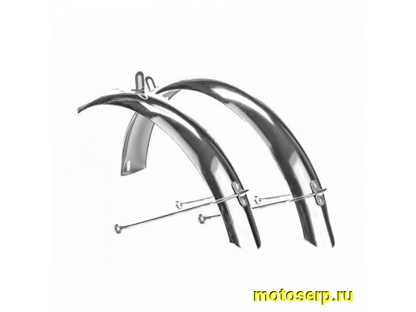 Купить  Крылья металлические 16" хром Вело (пар) (Велом 610119 (R4 (Дан купить с доставкой по Москве и России, цена, технические характеристики, комплектация фото  - motoserp.ru