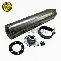 motoserp.ru - Глушитель (банка) тюнинговый 420*100mm (нержавейка, хром, прямоток) (шт) (ANKON 003868  - МотоВелоЦентр г.Серпухов