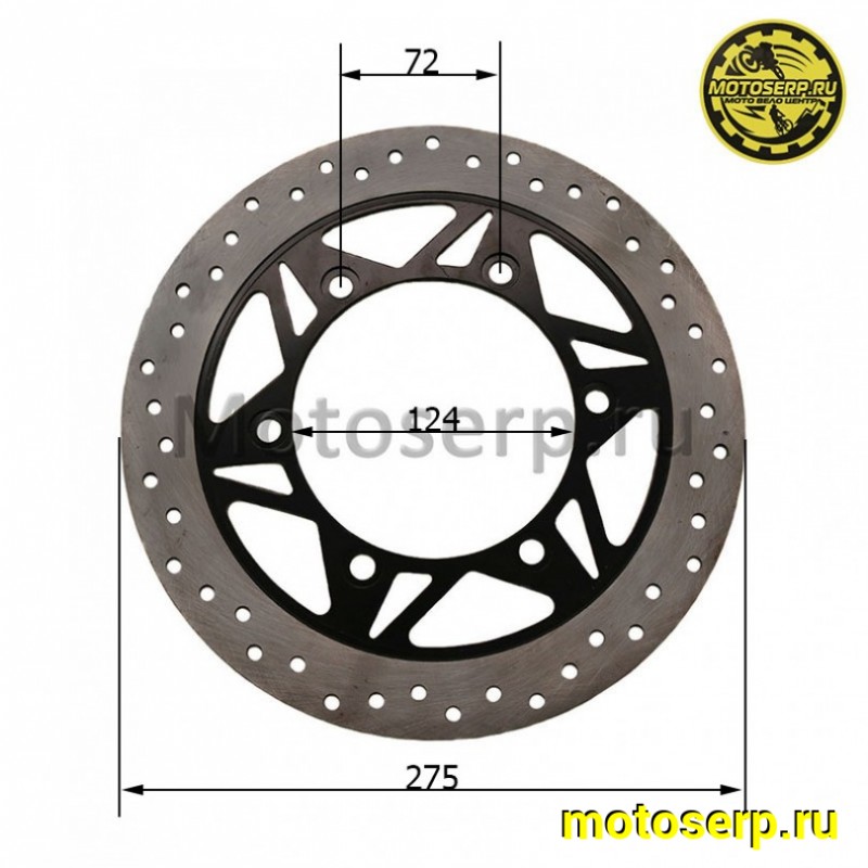 Купить  Диск тормозной передний (275x124) (отв:6x72) Patron Sport250 (шт) (0 купить с доставкой по Москве и России, цена, технические характеристики, комплектация фото  - motoserp.ru