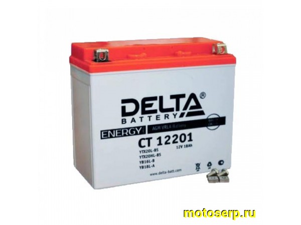 Купить  Аккумулятор 12в 20а (177х87х154) YTX20L-BS Тайвань Delta (шт)  (Алькор CT 12201 (Энерг CT 12201 купить с доставкой по Москве и России, цена, технические характеристики, комплектация фото  - motoserp.ru