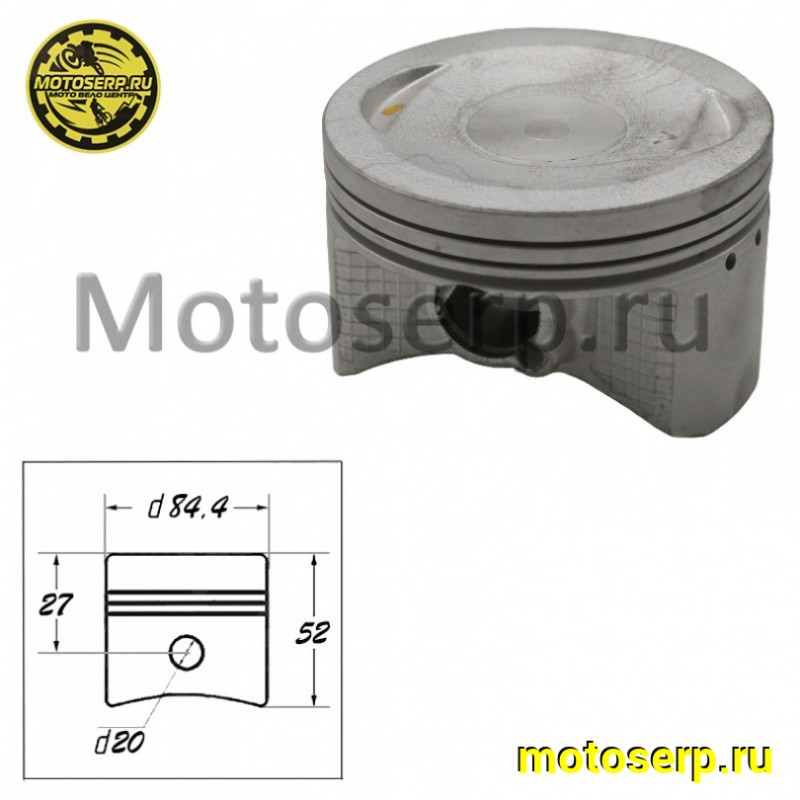 Купить  Поршень ATV 400H/450H/500H D84,4; p-20; голый (шт) (MP 13101-F18-0000 (BL 13101-004-0000 купить с доставкой по Москве и России, цена, технические характеристики, комплектация фото  - motoserp.ru
