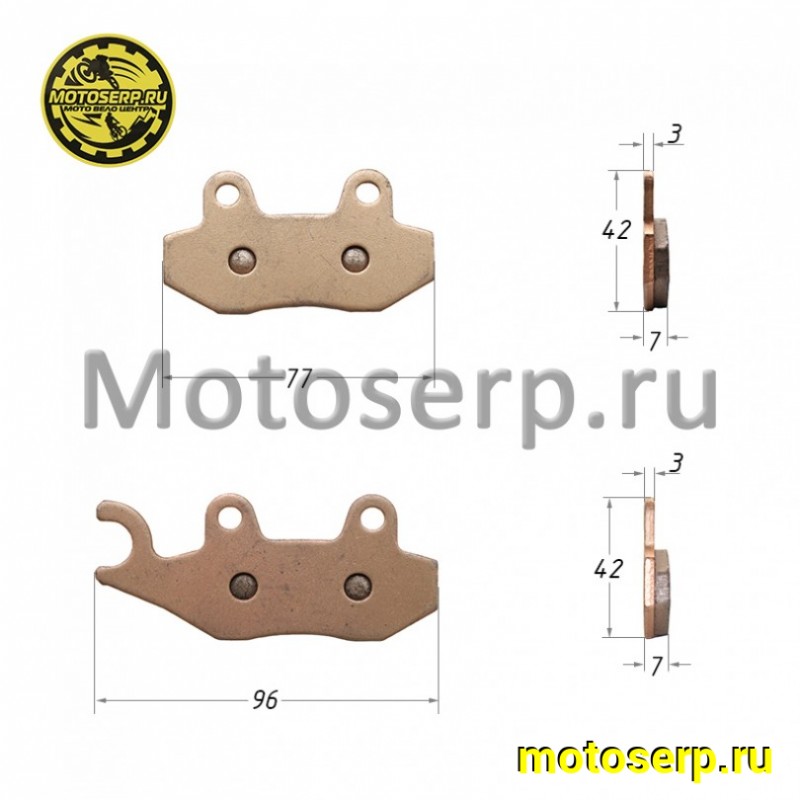 Купить  Колодки тормозные передние ATV 500K, 500GT;  CF Z6; Kawasaki: BF 650/700 правый (пар) (MP 9060-080910 (M95  купить с доставкой по Москве и России, цена, технические характеристики, комплектация фото  - motoserp.ru