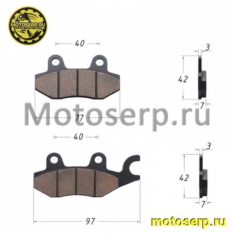 Купить  Колодки тормозные передние ATV CF Z6 Kawasaki: BF 650/700 Stels: 500K, 500GT правые (пар) (MP 9060-080810 (M95 купить с доставкой по Москве и России, цена, технические характеристики, комплектация фото  - motoserp.ru