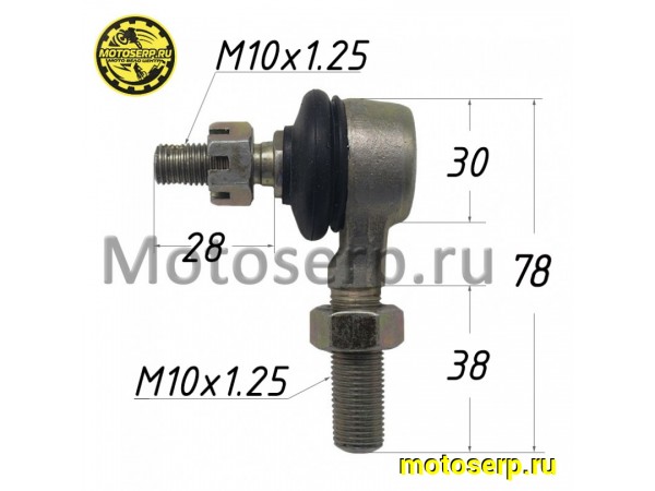 Купить  Шаровая опора верхн/нижн ATV50-150 (M10x1.25, M10x1.25, D30, L=78) (прав. резьба) (шт) (Кокурин купить с доставкой по Москве и России, цена, технические характеристики, комплектация фото  - motoserp.ru