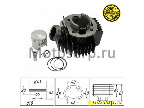 Купить  ЦПГ, поршневая группа Suzuki A-50, Landi, RV 50 (мопед 2Т)  50cc (D41; p-10) (CN) (шт)  (R1 купить с доставкой по Москве и России, цена, технические характеристики, комплектация фото  - motoserp.ru