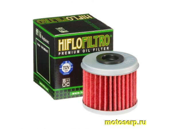 Купить  Масл. фильтр HI FLO HF116 (шт) (TS HF116 купить с доставкой по Москве и России, цена, технические характеристики, комплектация фото  - motoserp.ru