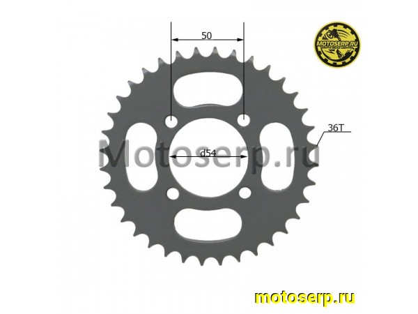 Купить  Звезда ведомая голая (венец) (428-36) (428-36T D-54mm, 4x50mm) Delta, Alpha и др. (шт) (Дан (ANKON 008532 (MM 19160 (ML 3287 купить с доставкой по Москве и России, цена, технические характеристики, комплектация фото  - motoserp.ru