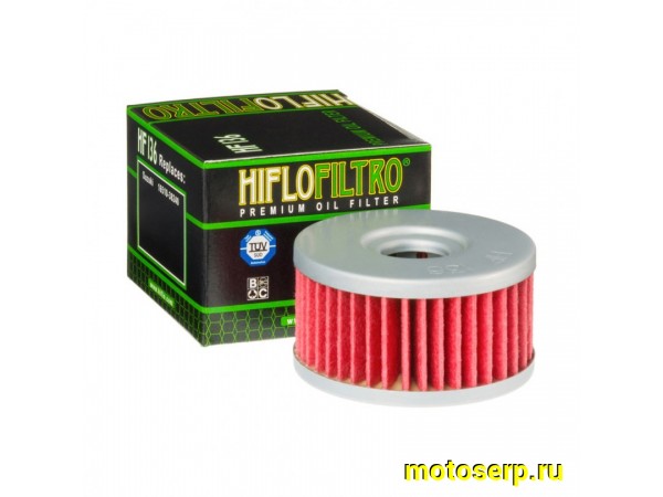 Купить  Масл. фильтр HI FLO HF136(Х319SF3006) 74892 JP (шт)	 купить с доставкой по Москве и России, цена, технические характеристики, комплектация фото  - motoserp.ru