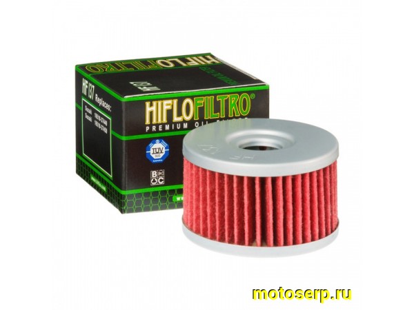 Купить  Масл. фильтр HI FLO HF137 77918  JP (шт)	  купить с доставкой по Москве и России, цена, технические характеристики, комплектация фото  - motoserp.ru