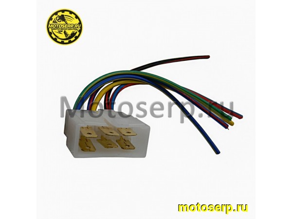 Купить  Разъем реле зарядки 139QMB (GY6 50) (6 контактов, папа, + провода) "KOMATCU"  (шт) (MT P-3174 купить с доставкой по Москве и России, цена, технические характеристики, комплектация фото  - motoserp.ru