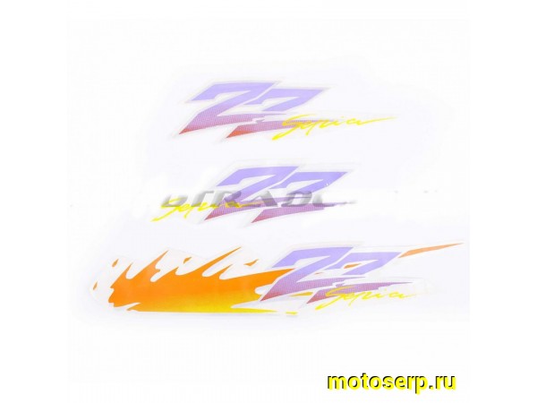 Купить  Наклейки (набор) Suzuki SEPIA ZZ   (35х6см, 3шт, оранжевые) (шт) 0 купить с доставкой по Москве и России, цена, технические характеристики, комплектация фото  - motoserp.ru