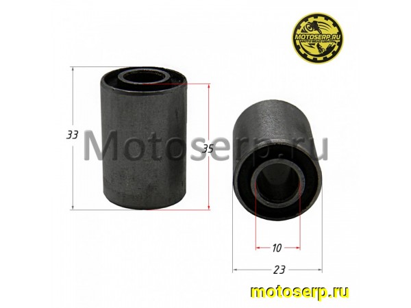 Купить  Сайлентблок (D-23mm, d-10mm, L-33/35mm) маятника Delta (шт) (Ankon 002192 (R1 (Дан  купить с доставкой по Москве и России, цена, технические характеристики, комплектация фото  - motoserp.ru