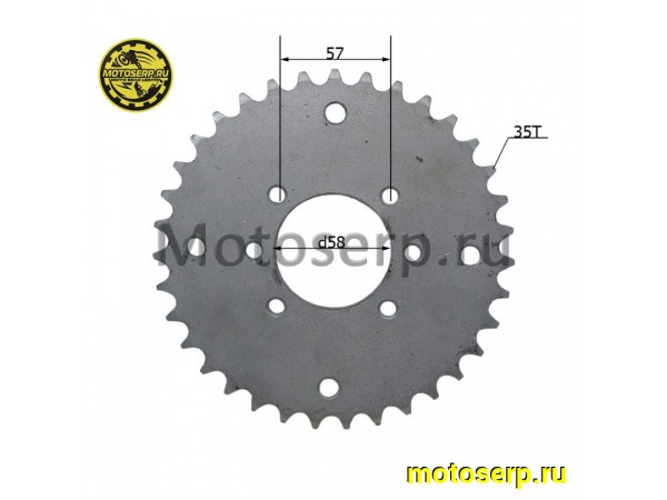 Купить  Звезда ведомая голая (венец) (530-35) (530-35T D-58mm, 4x57mm) SAGA, TRAMP (шт) (Мир 31264 купить с доставкой по Москве и России, цена, технические характеристики, комплектация фото  - motoserp.ru