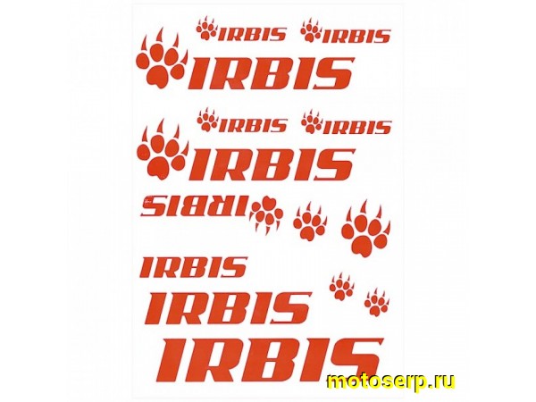 Купить  Наклейки (набор) IRBIS(30х42)  (шт) (0 купить с доставкой по Москве и России, цена, технические характеристики, комплектация фото  - motoserp.ru