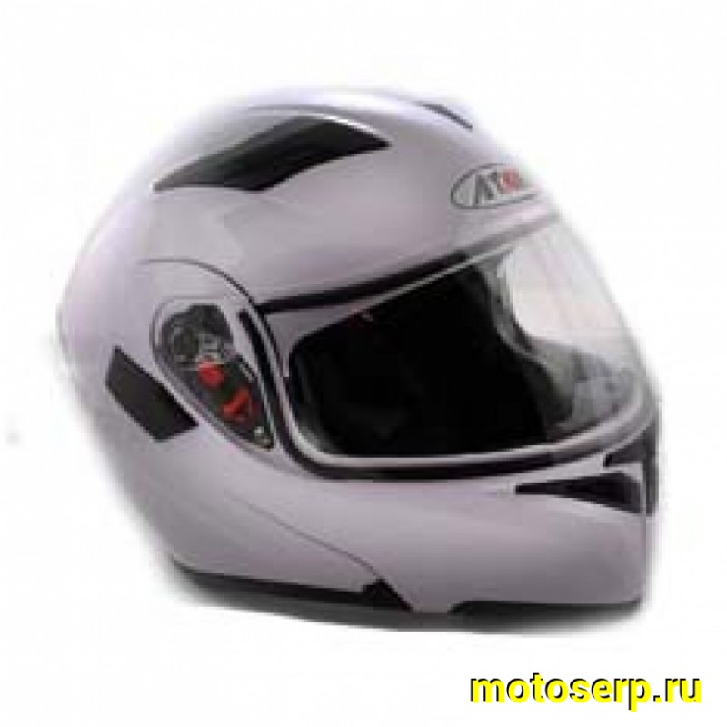 Купить  Шлем трансформер (модуляр) Ataki FF902 Solid  белый глянцевый р-р L (шт) (SM 598-5394 купить с доставкой по Москве и России, цена, технические характеристики, комплектация фото  - motoserp.ru