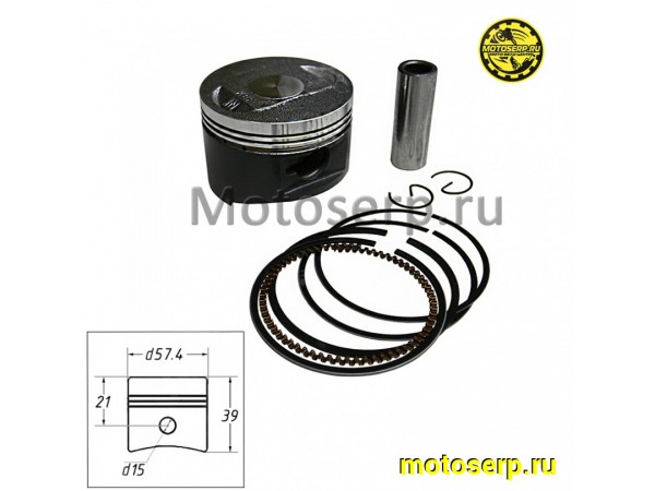 Купить  Поршень 157QMJ (158QMJ) D57,4; p-15; 150cc стандартный тефлон ТММР (комп) (MOTO-SKUTER 10196 купить с доставкой по Москве и России, цена, технические характеристики, комплектация фото  - motoserp.ru