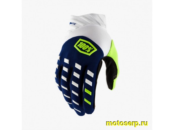 Купить  Перчатки 100% Airmatic Glove Navy/White L 2025 (10000-00017) (пар) (Fox УТ-00022166 купить с доставкой по Москве и России, цена, технические характеристики, комплектация фото  - motoserp.ru