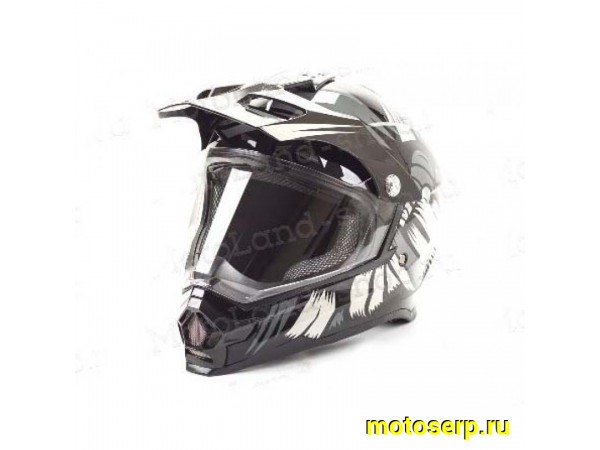 Купить  Шлем Кросс HIZER B6196-1 (мотард) (L) #3 black 1350гр. (шт) (ML 11481 купить с доставкой по Москве и России, цена, технические характеристики, комплектация фото  - motoserp.ru