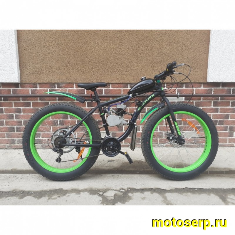 Купить  Мотокомплект с мотором FAT BLACK ONE MONSTER (Блек Ван Монстр 80) с двигателем 2так, колеса 26", CDI, 3лс. (шт) (MM 38900  купить с доставкой по Москве и России, цена, технические характеристики, комплектация фото  - motoserp.ru