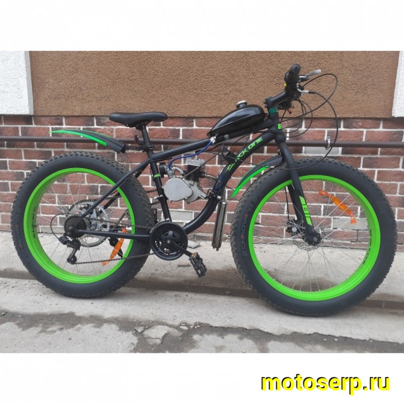 Купить  Мотокомплект с мотором FAT BLACK ONE MONSTER (Блек Ван Монстр 80) с двигателем 2так, колеса 26", CDI, 3лс. (шт) (MM 38900  купить с доставкой по Москве и России, цена, технические характеристики, комплектация фото  - motoserp.ru