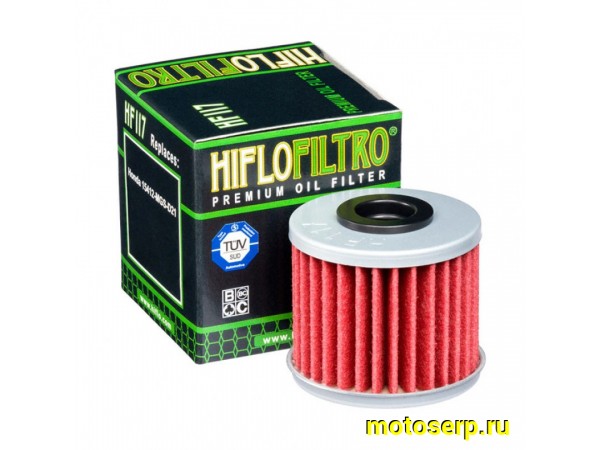 Купить  Масл. фильтр HI FLO HF117 (шт) (TS купить с доставкой по Москве и России, цена, технические характеристики, комплектация фото  - motoserp.ru