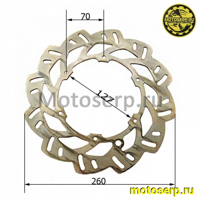 Купить  Диск тормозной передний (260x127) (отв:6x70) KTM Husqvarna TE/FE/FC/FX/MX/EXC/GS/SX/LC-4/SX-F (GOLDfren 1501F2 (шт) (JP   купить с доставкой по Москве и России, цена, технические характеристики, комплектация фото  - motoserp.ru