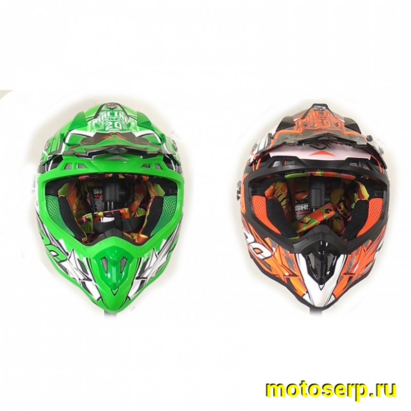 Купить  Шлем Кросс (Детский) SHIRO MX-917 THUNDER III Зелёный р-р XL (шт) (MM 40750 купить с доставкой по Москве и России, цена, технические характеристики, комплектация фото  - motoserp.ru