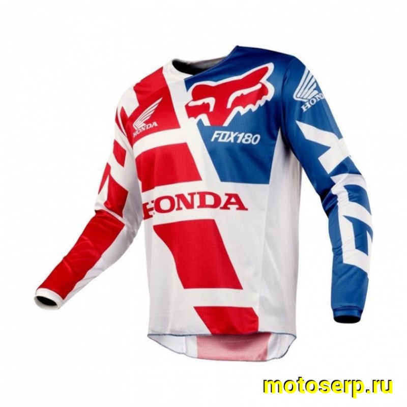 Купить  Джерси (футболка для мотокросса) Fox 180 Honda красный XXL (шт) (0 купить с доставкой по Москве и России, цена, технические характеристики, комплектация фото  - motoserp.ru