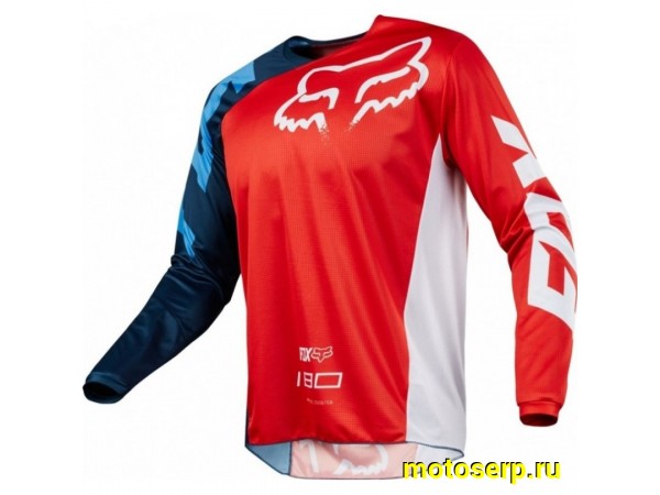 Купить  Джерси (футболка для мотокросса) Fox 180 RACE красный XL (шт) (0 купить с доставкой по Москве и России, цена, технические характеристики, комплектация фото  - motoserp.ru