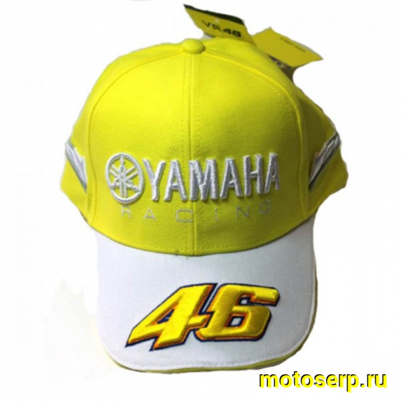 Купить  Бейсболка YAMAHA цифра 46 (желтый/белый) (шт)  (0 купить с доставкой по Москве и России, цена, технические характеристики, комплектация фото  - motoserp.ru