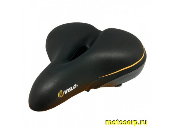 Купить  Седло комфорт Velo VL-6173 дорожное широкое с отверстием Вело (шт) (R5 VL-6173 купить с доставкой по Москве и России, цена, технические характеристики, комплектация фото  - motoserp.ru