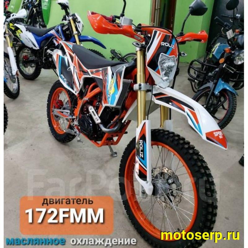 Купить  Мотоцикл Кросс/Эндуро ROLIZ SPORT-007 250сс(ЭПТС), 2021г, 21/18, 250сс, 172FMM (марк169FMM), буксат, LED фара и пов, карб Кехин PD30 (шт) (Roliz купить с доставкой по Москве и России, цена, технические характеристики, комплектация фото  - motoserp.ru