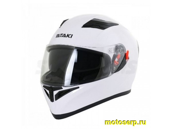 Купить  Шлем закрытый Ataki JK316 Solid белый глянцевый р-р L интеграл (шт) (SM 825-9048 купить с доставкой по Москве и России, цена, технические характеристики, комплектация фото  - motoserp.ru