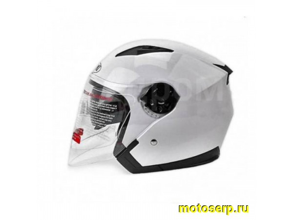 Купить  Шлем открытый  со стеклом Ataki JK526 SOLID белый глянцевый XL (шт) (SM 823-4954 купить с доставкой по Москве и России, цена, технические характеристики, комплектация фото  - motoserp.ru
