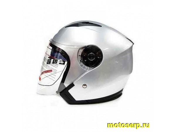 Купить  Шлем открытый  со стеклом Ataki JK526 SOLID серебристый глянцевый XL (шт) (SM 823-7817 купить с доставкой по Москве и России, цена, технические характеристики, комплектация фото  - motoserp.ru