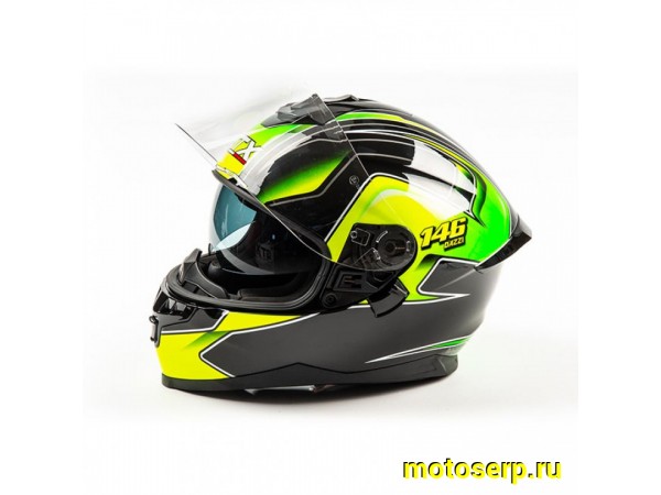 Купить  Шлем закрытый GTX 5672 (S) #3 BLACK/FLUO YELLOW GREEN (шт) (0 купить с доставкой по Москве и России, цена, технические характеристики, комплектация фото  - motoserp.ru