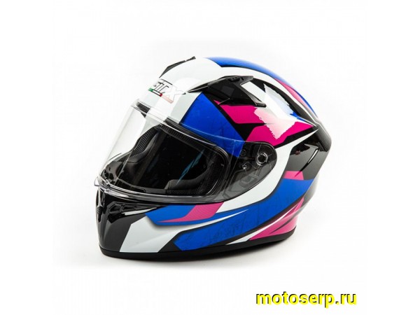 Купить  Шлем закрытый GTX 578 (L) #3 BLACK/PINK BLUE WHITE (шт) (0 купить с доставкой по Москве и России, цена, технические характеристики, комплектация фото  - motoserp.ru