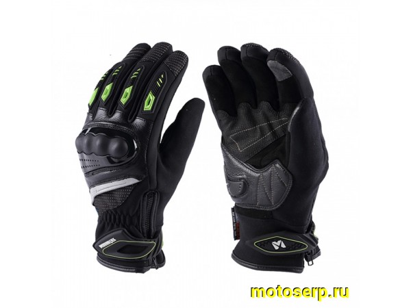 Купить  Перчатки Masontex M37D зимние черный/лайм (M) (пар)  (Regul 304178-9 купить с доставкой по Москве и России, цена, технические характеристики, комплектация фото  - motoserp.ru