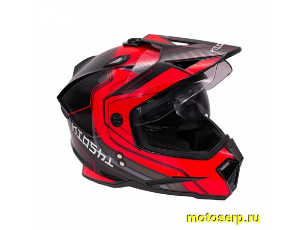 Купить  Шлем Кросс KIOSHI Fighter 802 (мотард) красный  р-р XL  1390гр (шт)  (Regul 304170-20 купить с доставкой по Москве и России, цена, технические характеристики, комплектация фото  - motoserp.ru