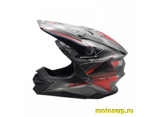 Купить  Шлем Кросс KIOSHI Holeshot 801 (реплика Shoei VFX-WR) серый/красный р-р S  (шт) (Regul 304171-21 купить с доставкой по Москве и России, цена, технические характеристики, комплектация фото  - motoserp.ru