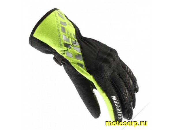 Купить  Перчатки Masontex M36 зимние Черный/лайм (M) (пар)  (Regul 304174-9 купить с доставкой по Москве и России, цена, технические характеристики, комплектация фото  - motoserp.ru