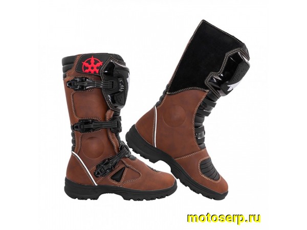 Купить  Мотоботы кросс. RYO CONQUER (защ. голени), коричневые 43" (Ч/З) (пар) (Regul 304401-5 (0 купить с доставкой по Москве и России, цена, технические характеристики, комплектация фото  - motoserp.ru