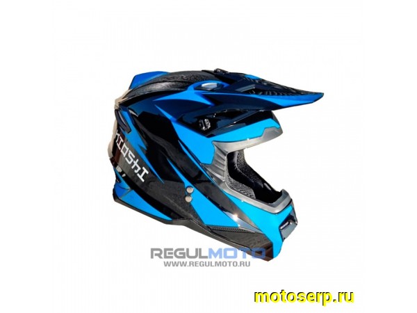 Купить  Шлем Кросс KIOSHI Holeshot 801 черный/синий р-р XXL (шт) (Regul 304171-35 купить с доставкой по Москве и России, цена, технические характеристики, комплектация фото  - motoserp.ru