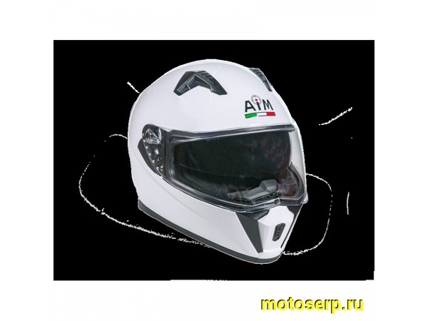 Купить  Шлем закрытый AiM JK320 White Glossy XL (шт) (AIM 320-007-XL купить с доставкой по Москве и России, цена, технические характеристики, комплектация фото  - motoserp.ru