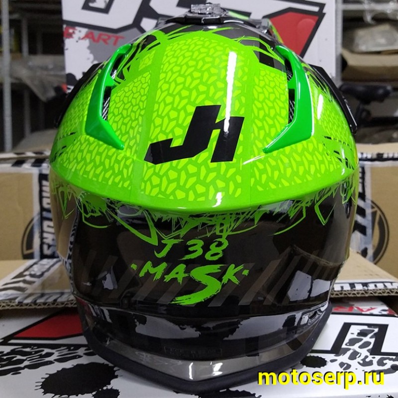 Купить  Шлем Кросс JUST1 J38 MASK Hi-Vis зеленый/серый/черный глянцевый (2021) M (шт)  (SM 941-6305 купить с доставкой по Москве и России, цена, технические характеристики, комплектация фото  - motoserp.ru